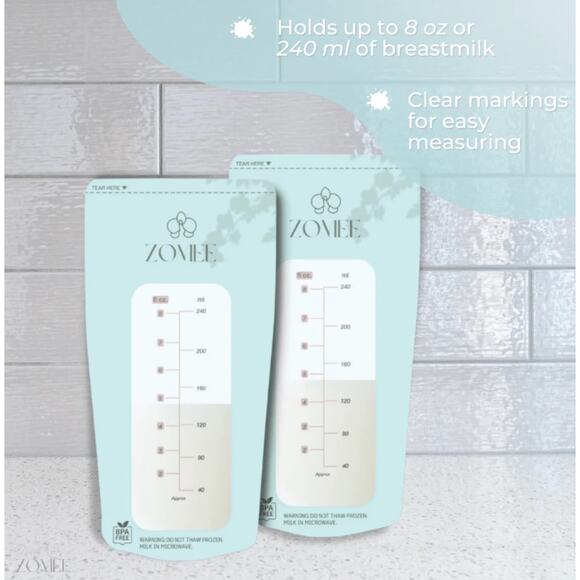 New Zomee Breast Milk Storage Bags 360 count - Picture 5 of 7